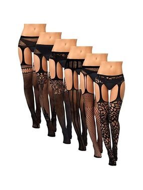 𝅺FISHNET Stockings Garter Mesh Lingerie Bodysuit Body Soft BDSM Bondage Cosplay